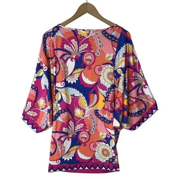 Trina Turk Psychedelic Cover Up Tunic Top Swim Dress Womens Size S NWT $152 - Picture 7 of 9